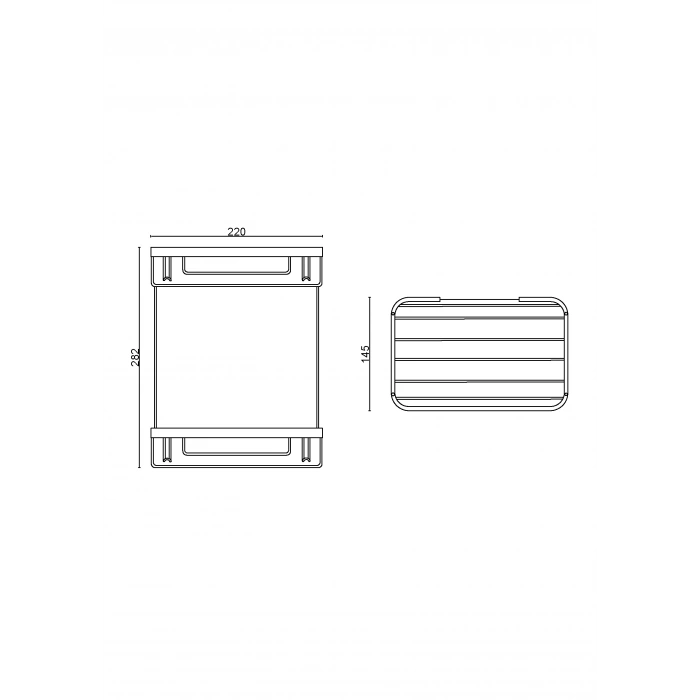 25-022 - TACİ İKİLİ KARE ŞAMPUANLIK 22X15 CM