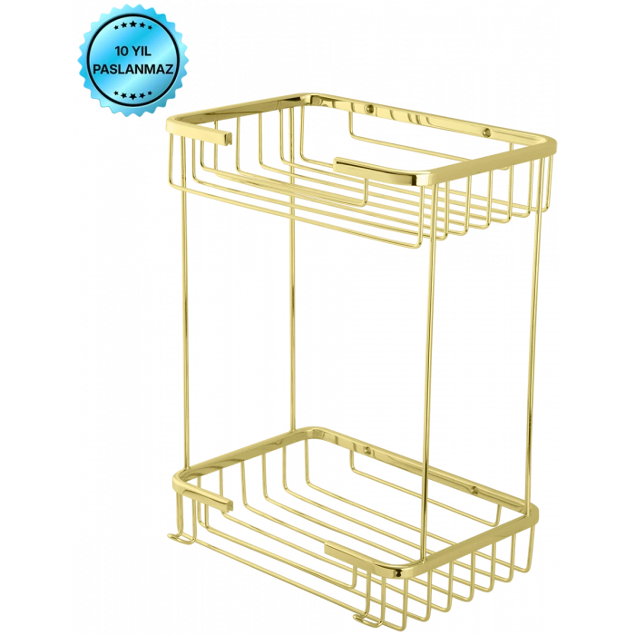 25-022 - TACİ İKİLİ KARE ŞAMPUANLIK 22X15 CM