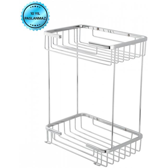 25-022 - TACİ İKİLİ KARE ŞAMPUANLIK 22X15 CM