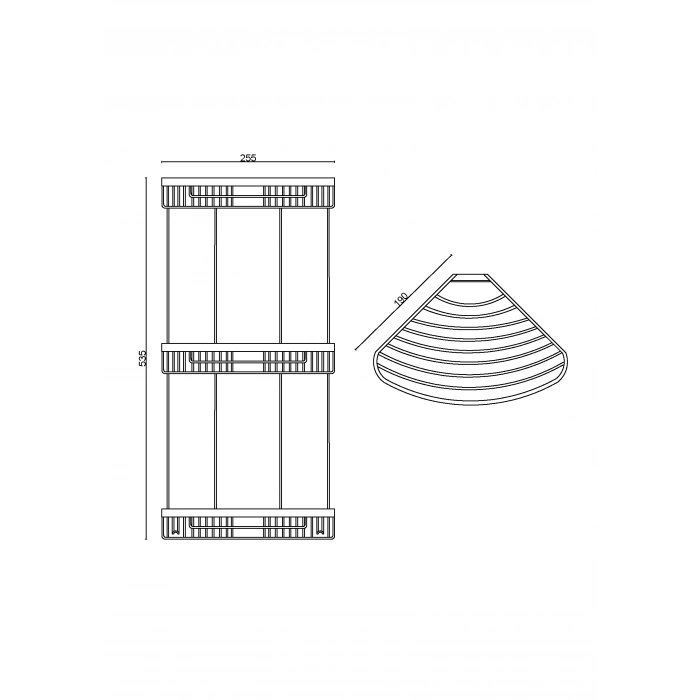 25-113 - DESTINA TRIPLE PORTE-ÉPONGE 19 * 19 CM CHROME