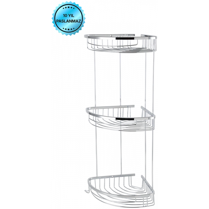 25-113 - DESTINA TRIPLE PORTE-ÉPONGE 19 * 19 CM CHROME