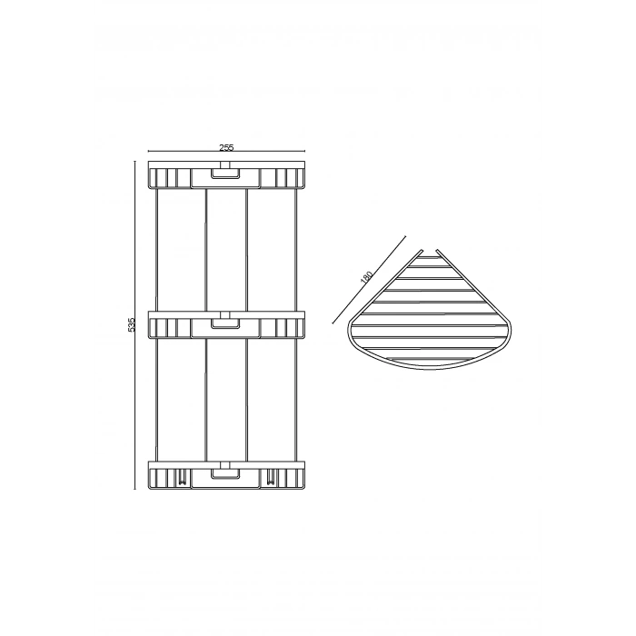 25-164 - ZERRIN TRIPLE OVALE PORTE-ÉPONGE 18 * 18CM SPÉCIAL LAMA