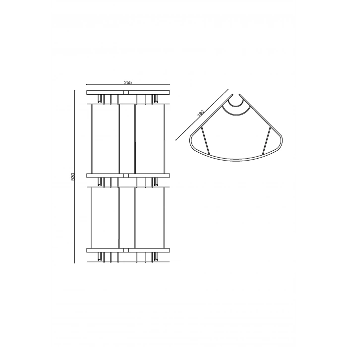 25-173 - KARMİNA CAMLI OVAL SÜNGERLİK ÜÇLÜ 18*18
