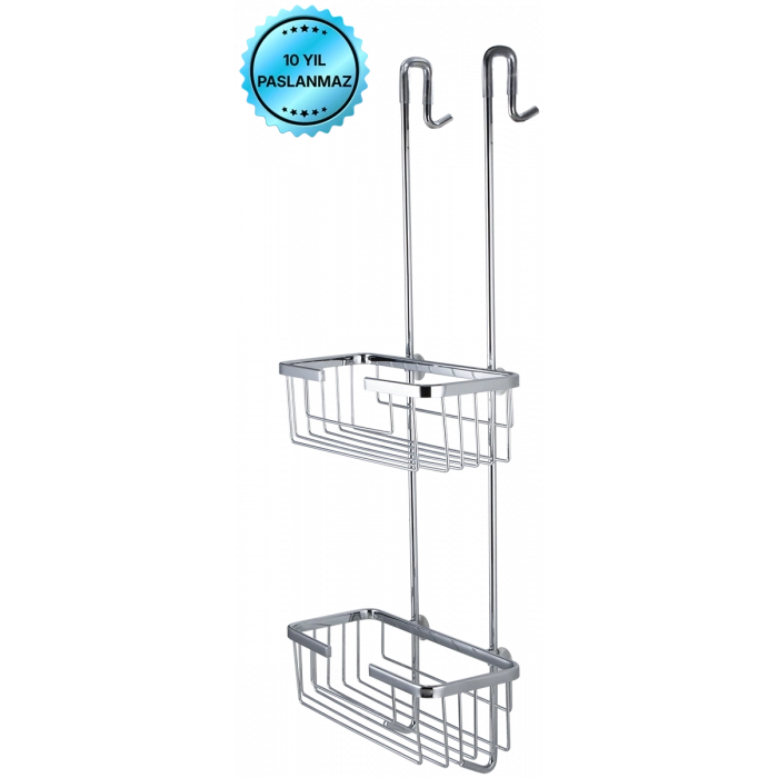 25-324 Dikdörtgen İkili Şampuanlık Askılı