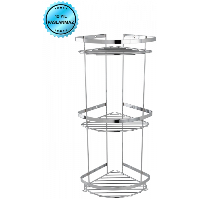 P10-003 Zerrin Üçlü Süngerlik 304 Paslanmaz