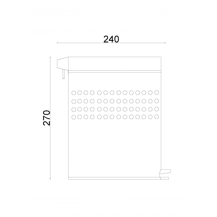 70-076 Pedallı Çöp Kovası Delikli 5LT 430