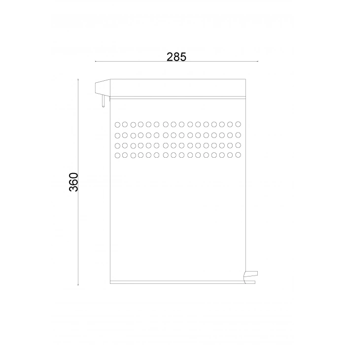 70-077 Pedallı Çöp Kovası Delikli 12LT 430
