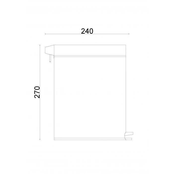 70-137 - POUBELLE À PÉDALE COLORÉE DE 5 LİTRES NOİRE