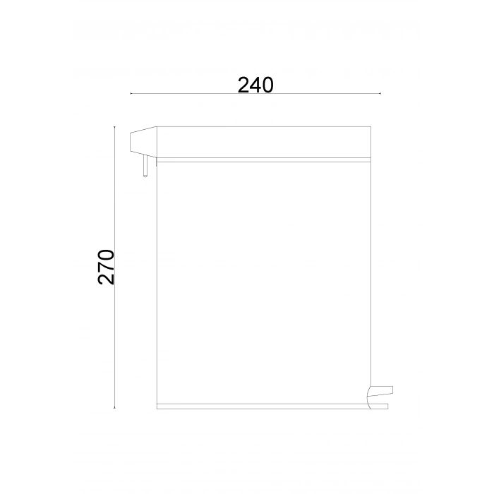 70-138 - POUBELLE À PÉDALE COLORÉE 5 LİTRES BLANCHE