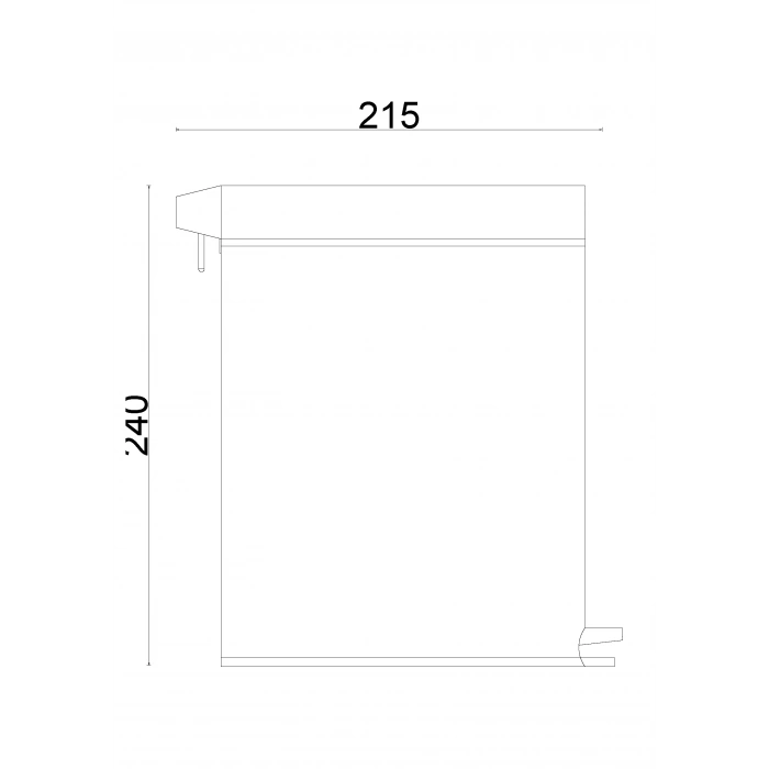 70-191 Mikro Pedallı Çöp Kovası 3LT 430