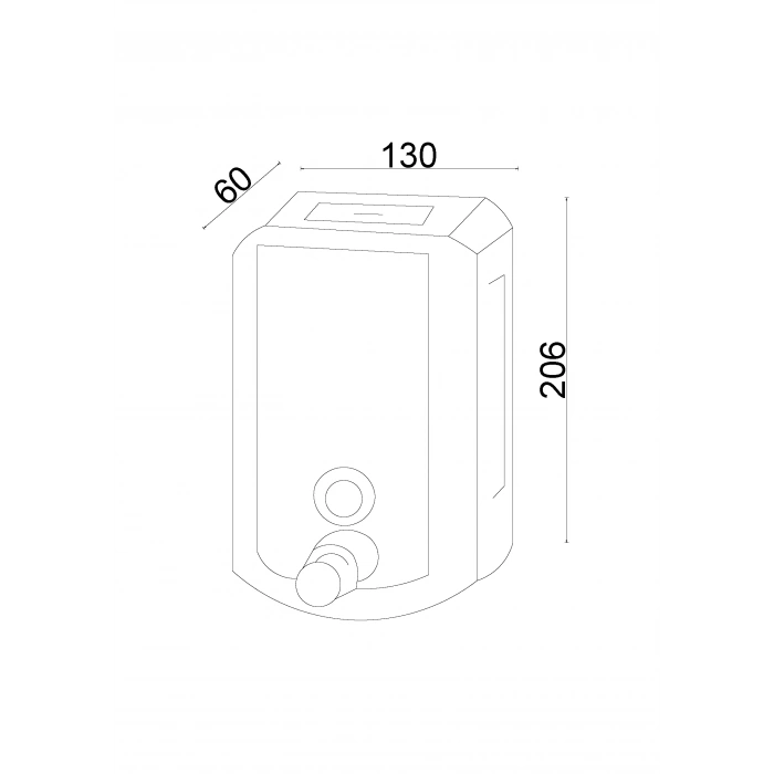 71-018 1000 ML Dikey Sabunluk Butonlu 304