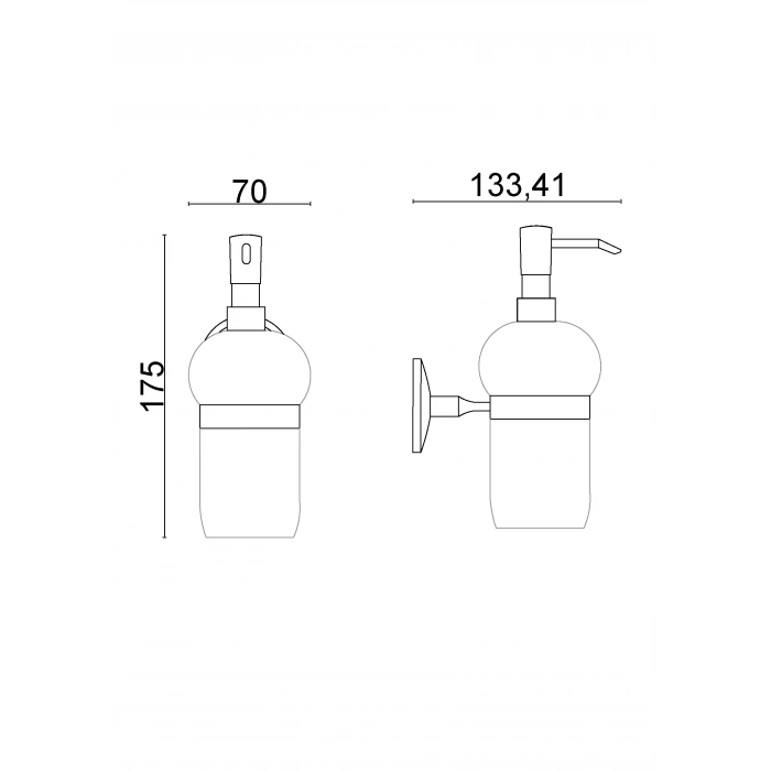 BS10-013 - DISTRIBUTEUR DE SAVON LIQUIDE MONTÉ SUR BELLA AVEC VERRE