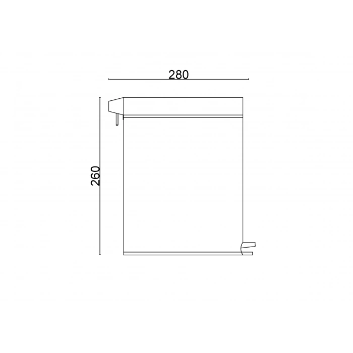EKO10-025 Ekol Çöp Kovası 5 LT Mat 304
