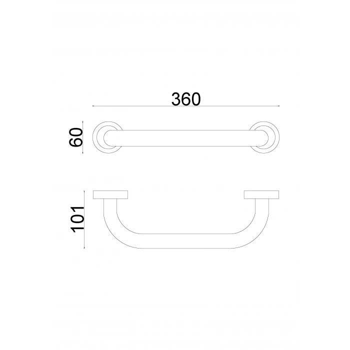 ENG-0002 - POIGNÉE DROITE FIXE Q32 30 CM