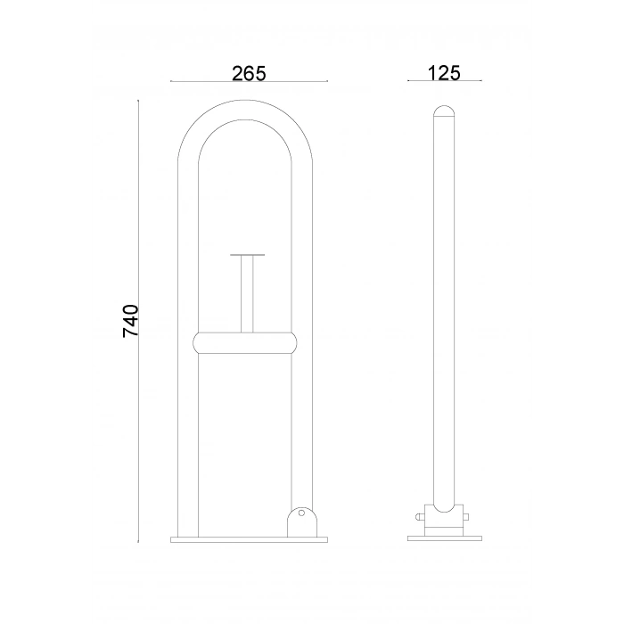 ENG-0012 - POIGNÉE MOBILE AVEC TABLE MURALE AVEC PORTE-PAPIER