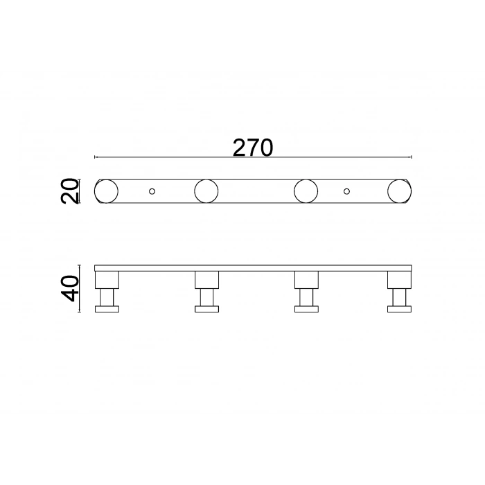 FL10-016 - PAQUET DE 4 CINTRES CHROME
