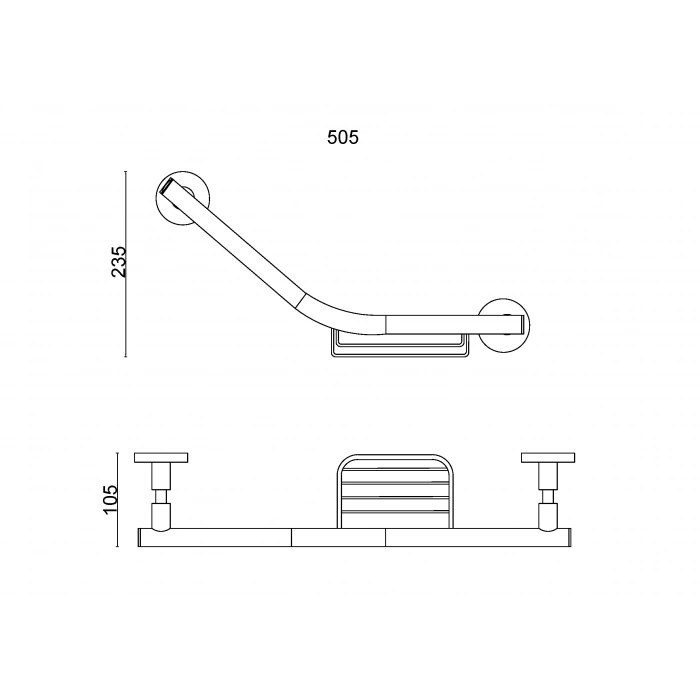 FL10-032 - KÜVET TUTAMAĞI SÜNGERLİK KROM 40 CM
