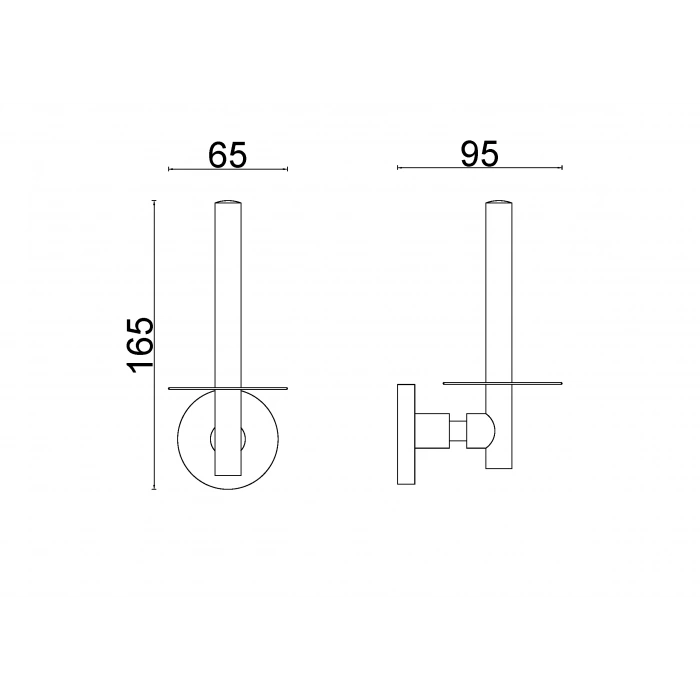 FL10-033 - PORTE-PAPIER DE RECHANGE CHROME