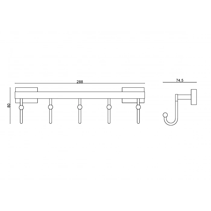 KE10-016 Kenzo Beşli Askılık