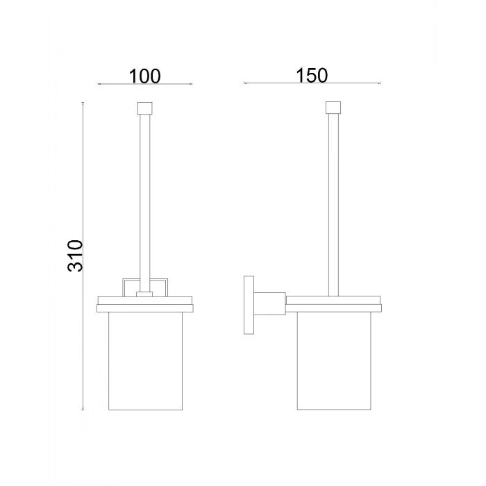 KU10-018 - MONTAJLI KLOZET FIRÇASI KROM