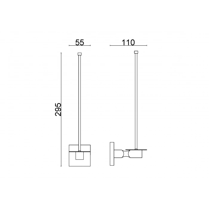 KU10-026 - PORTE-PAPIER DE RECHANGE DOUBLE CHROME