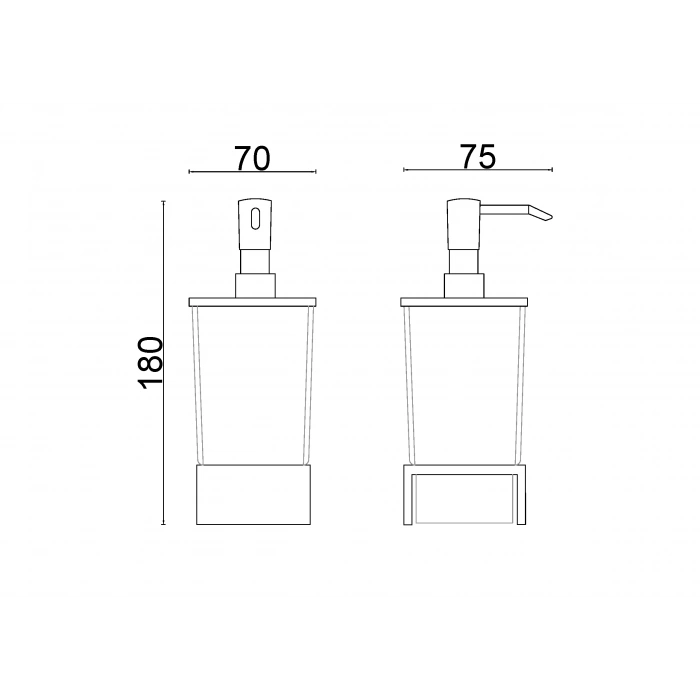 KU10-028 - SET ÜSTÜ SIVI SABUNLUK KROM