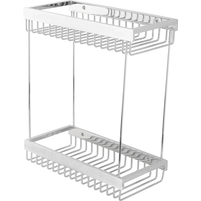 KU10-034 - LAMA SERİSİ ŞAMPUANLIK İKİLİ KROM 12X25