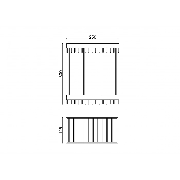 KU10-034 - LAMA SERİSİ ŞAMPUANLIK İKİLİ KROM 12X25