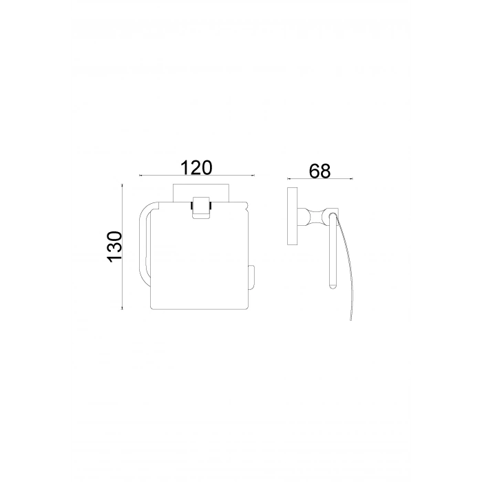 KU10-035 - PORTE-PAPIER AVEC CHROME À CLAPET