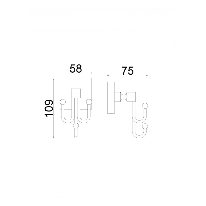 KU10-055 - 3 LÜ BORNOZLUK KROM