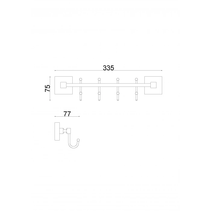 KU10-057 - KANCALI 4 LÜ ASKILIK KROM
