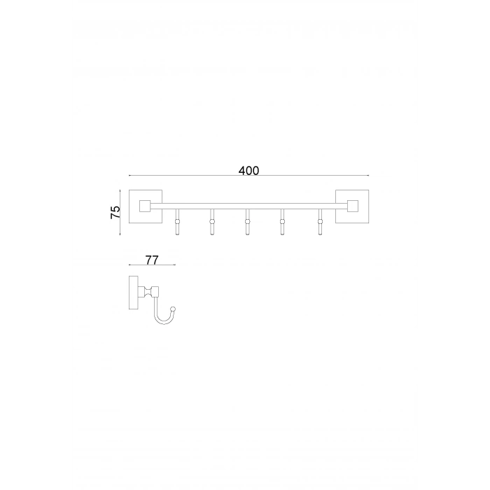 KU10-058 - KANCALI 5 Lİ ASKILIK KROM