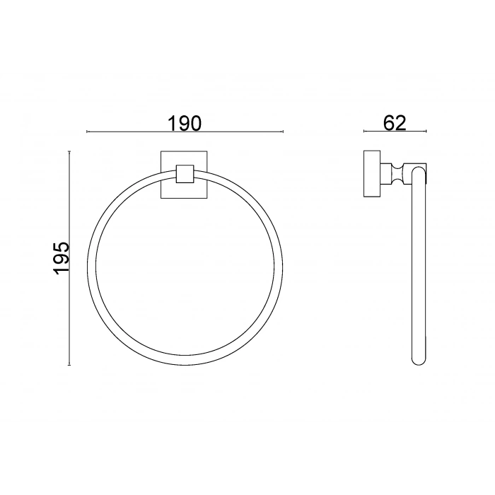 KU10-062 - PORTE-SERVIETTES ROND CHROME
