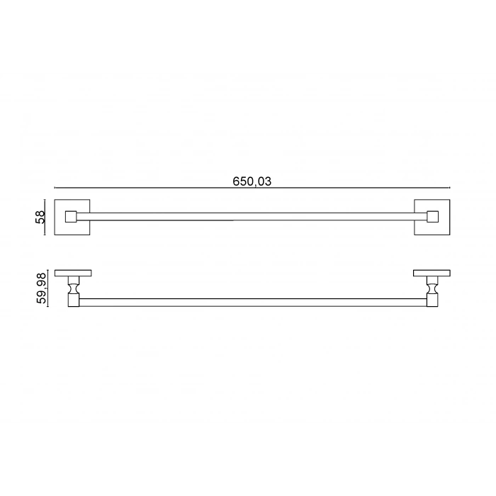 KU10-067 PORTE-SERVİETTE LONG 60CM
