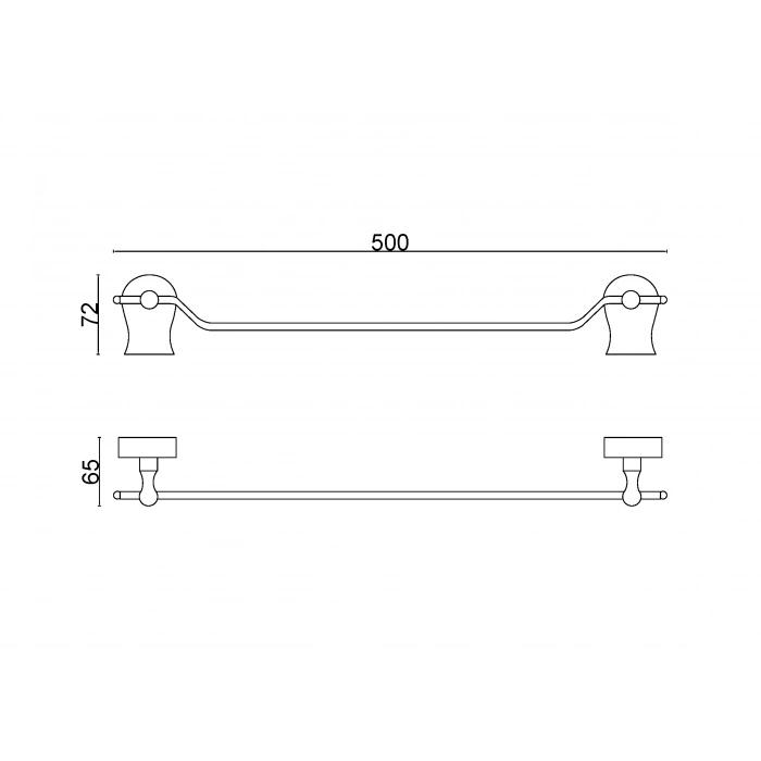 L10-006 PORTE-SERVİETTES LONG 50CM