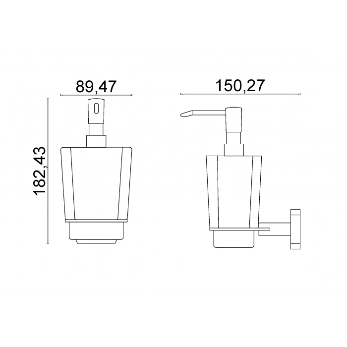 MLN10-025 - MONTAJLI SIVI SABUNLUK KROM