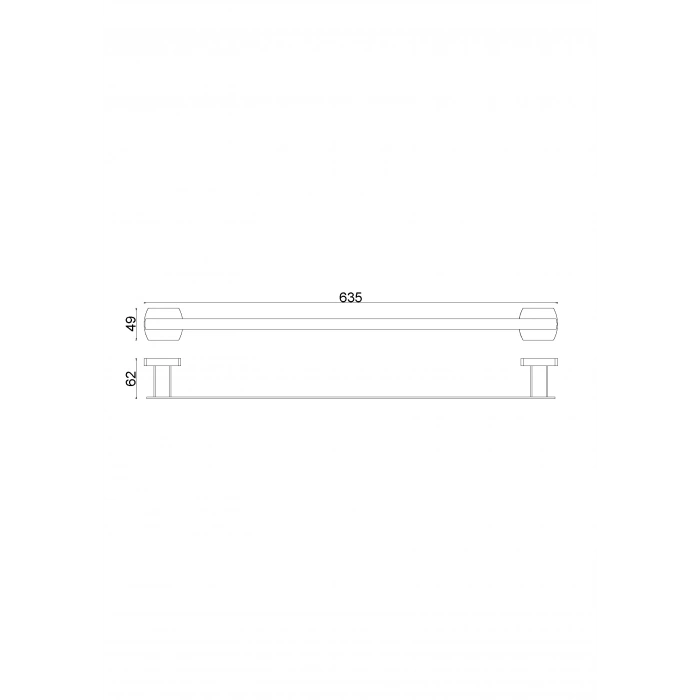 MLN10-040 PORTE-SERVİETTE LONG 60CM