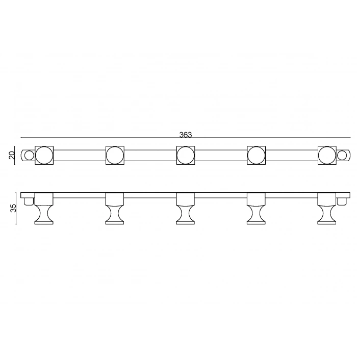 MS10-012 - 5 CINTRES LI CHROME
