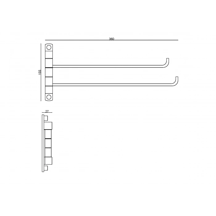 MS10-019 - 2 Lİ DÖNER HAVLULUK KROM