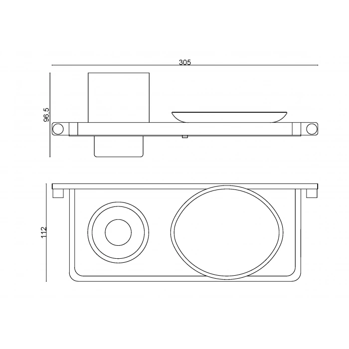 MS10-022 - DISTRIBUTEUR DE SAVON ASSEMBLÉ, PORTE-BROSSE À DENTS, CHROME