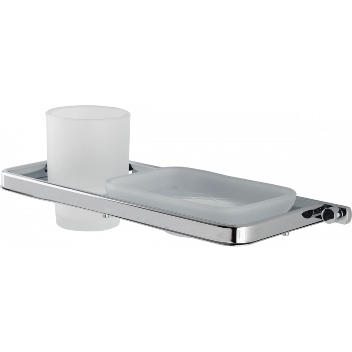 MS10-022 - DISTRIBUTEUR DE SAVON ASSEMBLÉ, PORTE-BROSSE À DENTS, CHROME