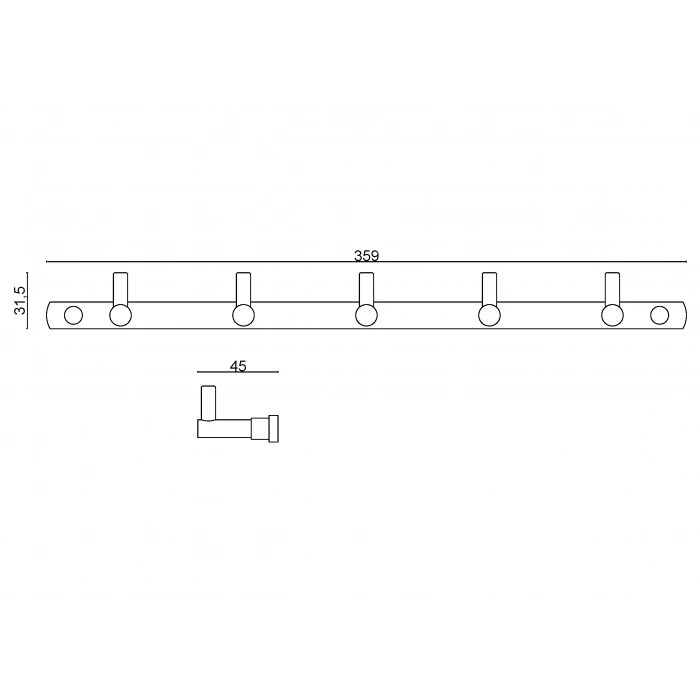 MS10-061 Mercan Beşli Askılık