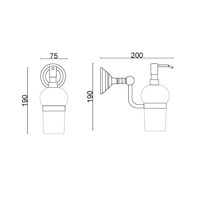 OT10-025 Ottoman Montajlı Sıvı Sabunluk