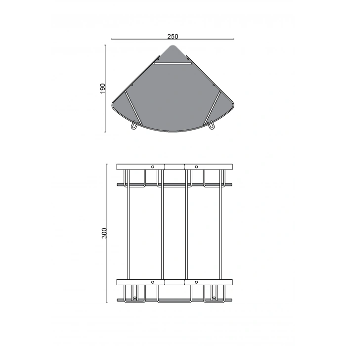 P10-014 Zerrin İkili Süngerlik Camlı 304 Paslanmaz