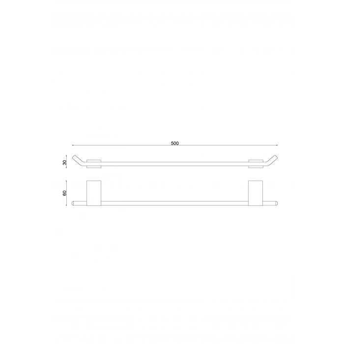 TS10-006 - PORTE-SERVIETTES LONG 50 CM CHROME