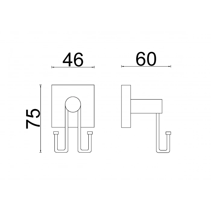 VZ10-002 - 2 Lİ BORNOZLUK KROM