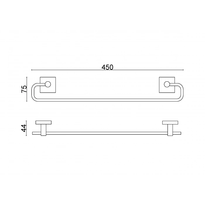 VZ10-006 - UZUN HAVLULUK 45 CM KROM