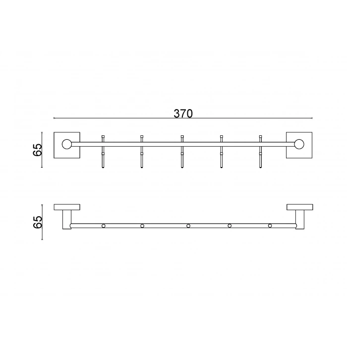 VZ10-011 - PAQUET DE 5 CINTRES CHROME