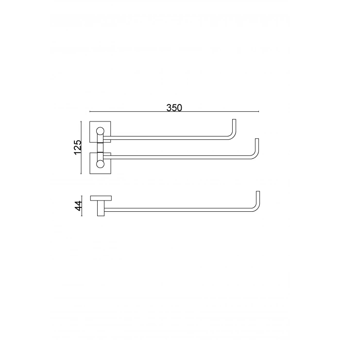 VZ10-016 - 2Lİ DÖNER HAVLULUK KROM