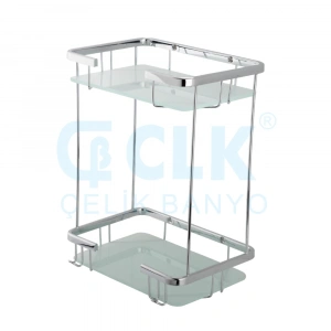 25-136 - COURONNE DOUBLE VITRAGE CARRÉ PORTE-ÉPONGE 22 * 15 CM